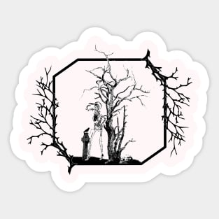 Graveyard Skeleton Sticker